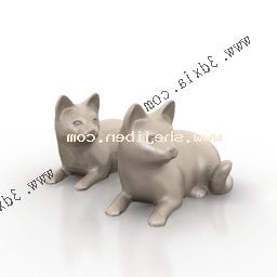 Lowpoly Baby Wolf 3d model