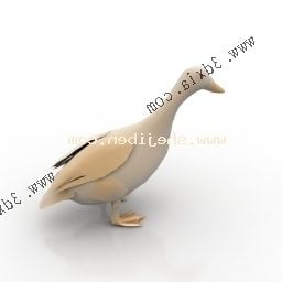 White Goose Bird 3d-modell