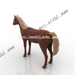 Wild Horse Brown Hair 3d model