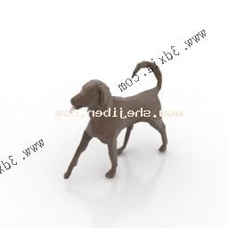 Biegnący pies Model 3D