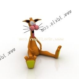 Cat Cartoon Character 3d model