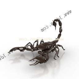 Modello 3d del mostro malvagio dello scorpione del deserto