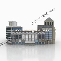Edificio del centro comercial modelo 3d