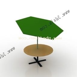 Outdoor Green Umbrella 3d model