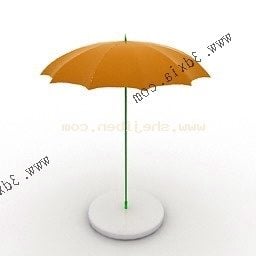 Outdoor Yellow Umbrella 3d model