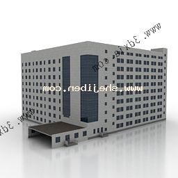 Groot hotelgebouw 3D-model