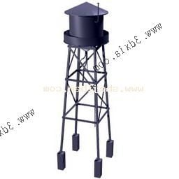 Torre de agua de hierro modelo 3d