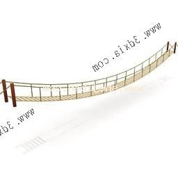 Model 3D małego mostu wiszącego