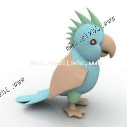 Dessin animé perroquet modèle 3D