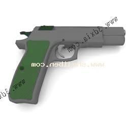 German Lugar Gun Weapon 3d model