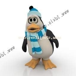 Winter Penguin Stuffed Toy 3d model