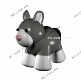Brinquedo de pelúcia de desenho animado de burro Modelo 3D