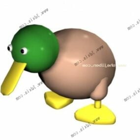 Model 3d Mainan Boneka Kartun Burung Kiwi