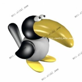 Jouet en peluche oiseau toucan modèle 3D