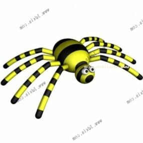 蜘蛛卡通毛绒玩具3d模型