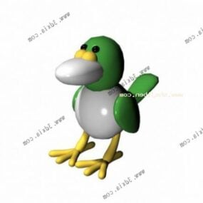 Fågel tecknad stoppade leksak 3d-modell