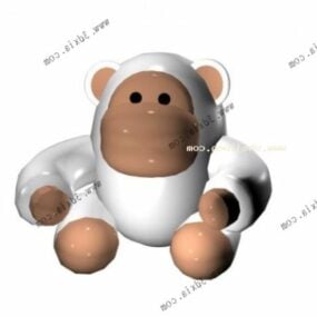 Macaco de desenho animado brinquedo de pelúcia modelo 3d