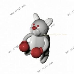 Boxing Cat Stuffed Toy 3d model