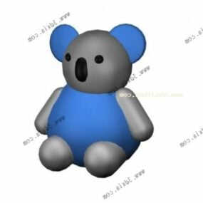 Cartoon Bear Stuffed Toy 3d model