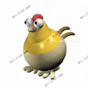 Brinquedo de pelúcia de galinha bonito dos desenhos animados Modelo 3D