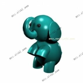 Modelo 3D de brinquedo de pelúcia de elefante de desenho animado