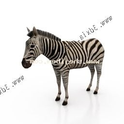 जंगली ज़ेबरा घोड़ा 3डी मॉडल