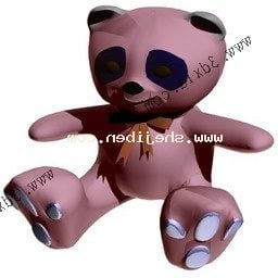 Tecknad rosa björn 3d-modell