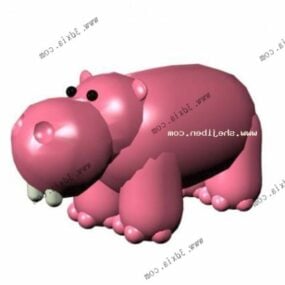 Cartoon Hippo Kid Toy 3d model