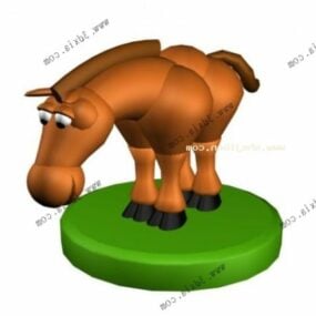 घोड़ा कार्टून खिलौना 3डी मॉडल