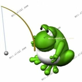 Žába kreslená hračka 3D model