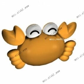 Happy Crab Cartoon Toy 3d-modell