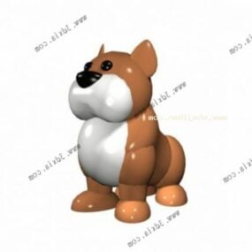 Geel hond cartoon speelgoed V1 3D-model