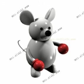 Boxing Rat Cartoon Toy 3d model