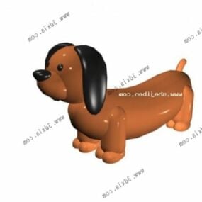 Cartoon Dog Plastic Toy 3d model