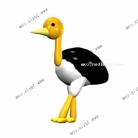 3d модель мультяшної іграшки страуса