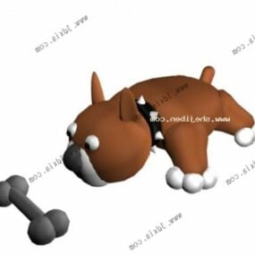 Bulldog de dibujos animados modelo 3d