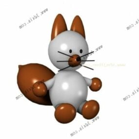 Modello 3d del giocattolo per bambini del gatto dei cartoni animati