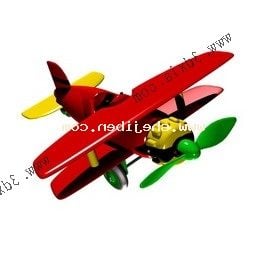 Modelo 3D de brinquedo de avião de jardim de infância
