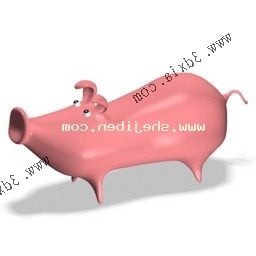 幼儿园猪塑料玩具3d模型