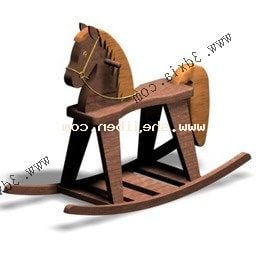 דגם תלת מימד עץ סוס גן ילדים