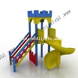 Kindergarten Playground Sliding 3d model