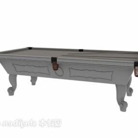 台球桌复古雕刻3d模型
