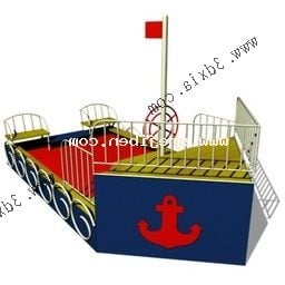 Modelo 3d da casa-barco do jardim de infância