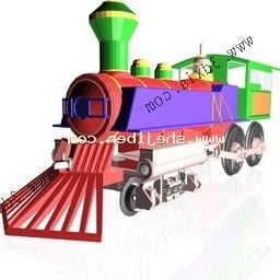 Modelo 3D da locomotiva do jardim de infância