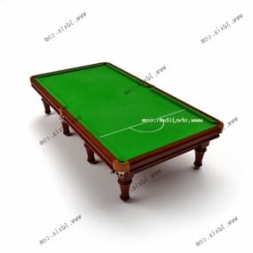 Pool Table Red Wooden 3d model