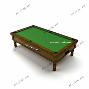 Pool Table Brown Wood 3d model
