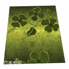 Green Floral Pattern Carpet 3d model