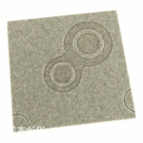 שטיח פרווה חום דגם תלת מימד