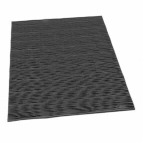שטיח פרווה אפור דגם תלת מימד