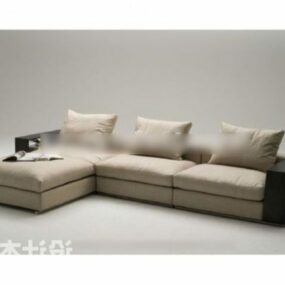 Beżowa sofa segmentowa Model 3D